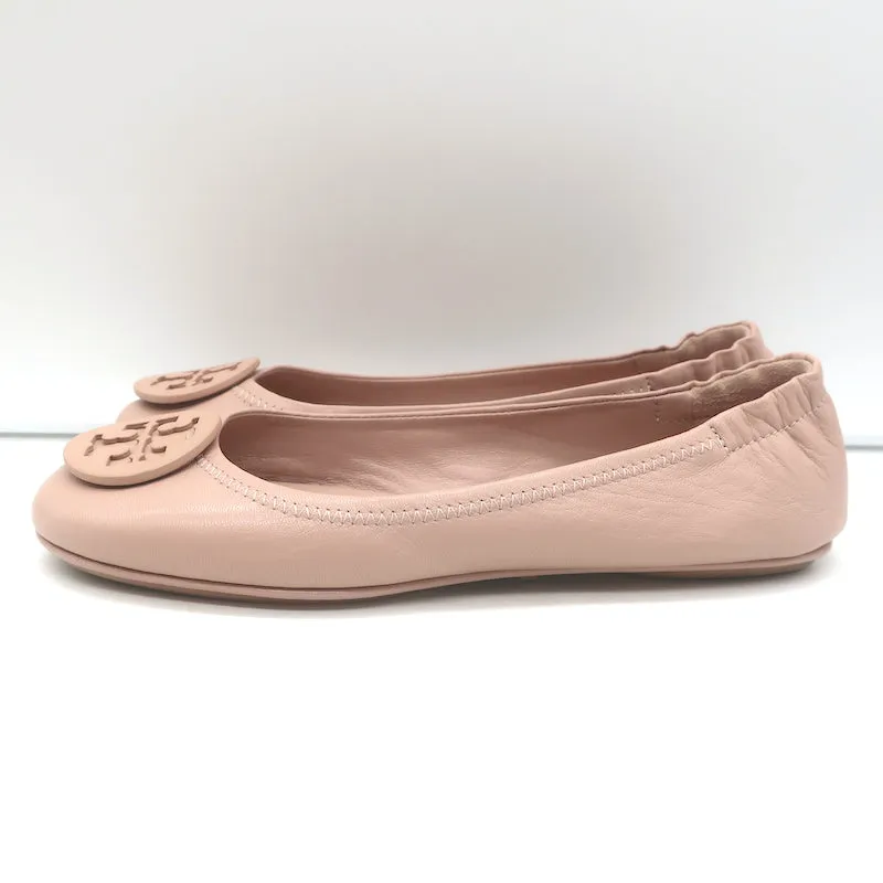 Tory Burch Minnie Ballerines de Voyage Sand en Cuir Nappa Taille 8