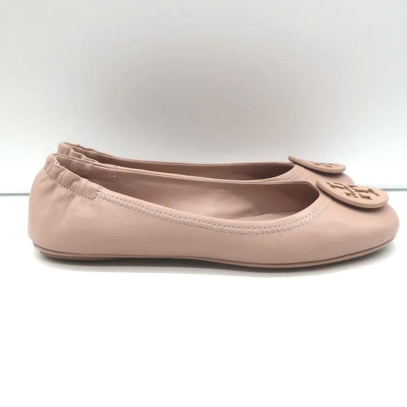 Tory Burch Minnie Ballerines de Voyage Sand en Cuir Nappa Taille 8