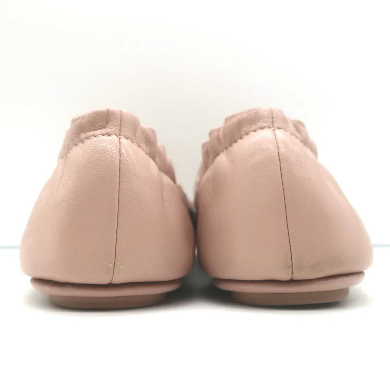Tory Burch Minnie Ballerines de Voyage Sand en Cuir Nappa Taille 8