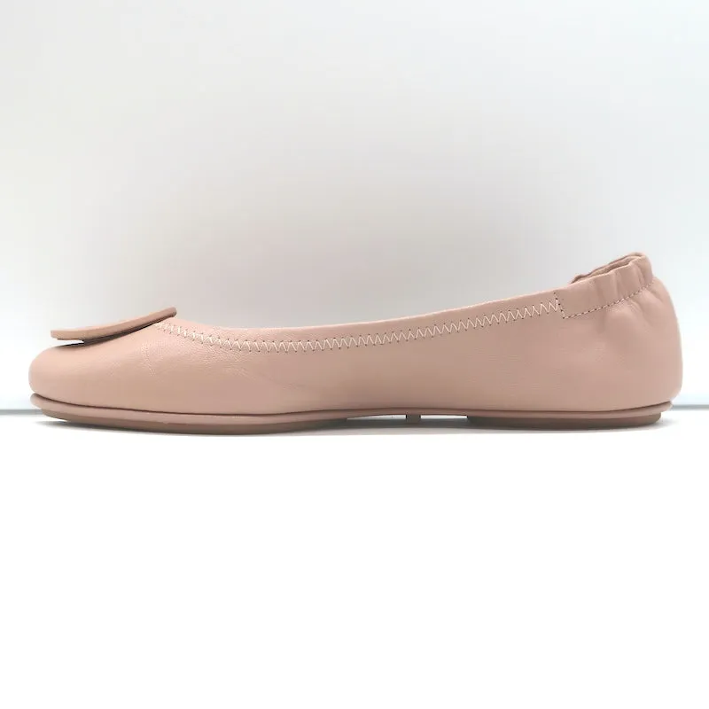 Tory Burch Minnie Ballerines de Voyage Sand en Cuir Nappa Taille 8