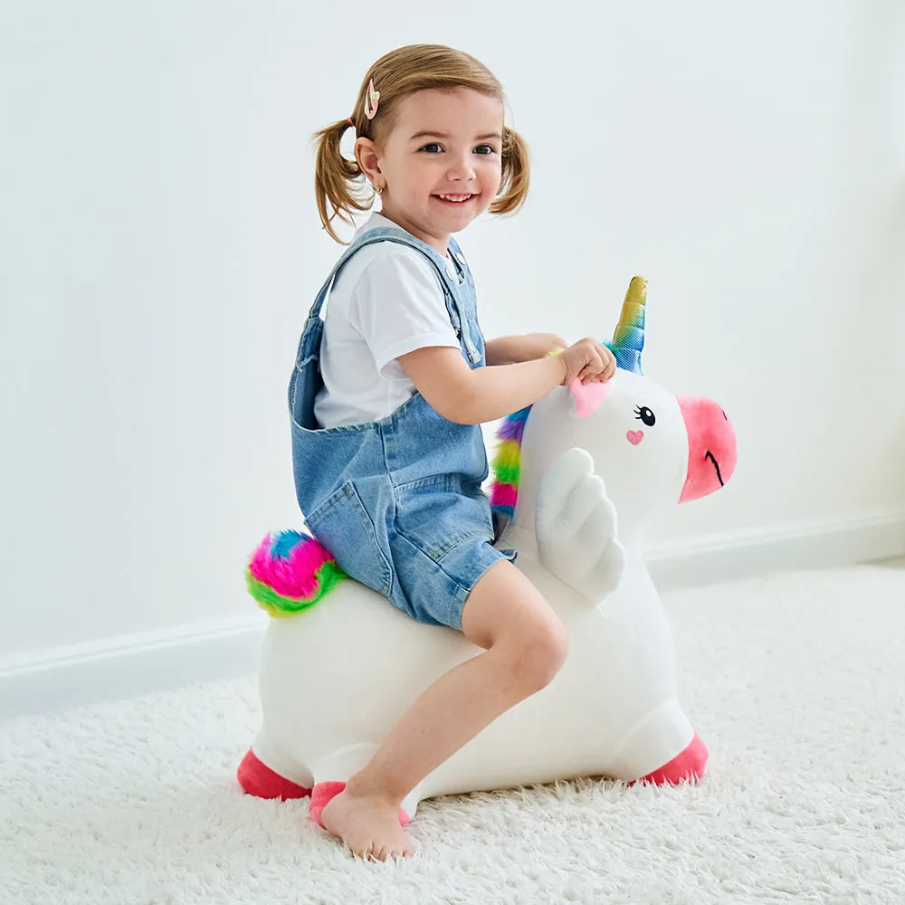 Peluche animale sauteuse Licorne Bouncy Pals Cheval Jouets