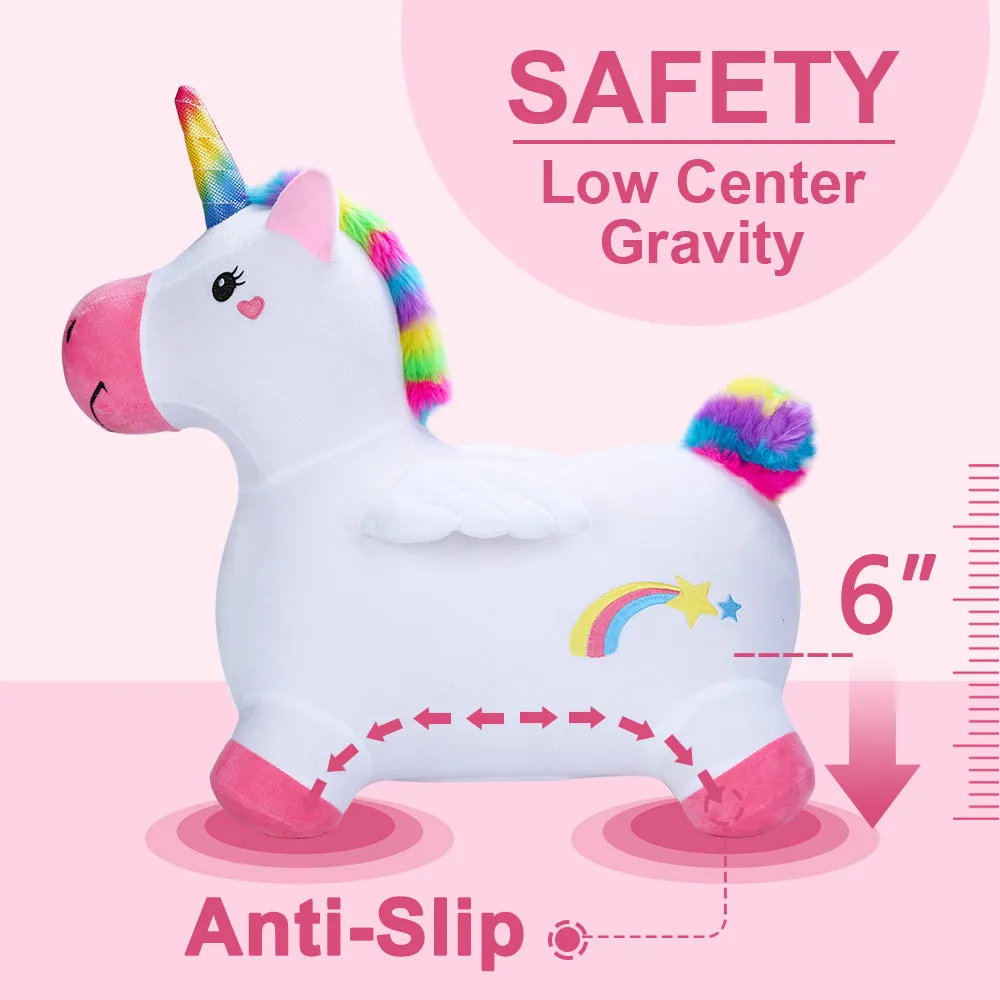 Peluche animale sauteuse Licorne Bouncy Pals Cheval Jouets