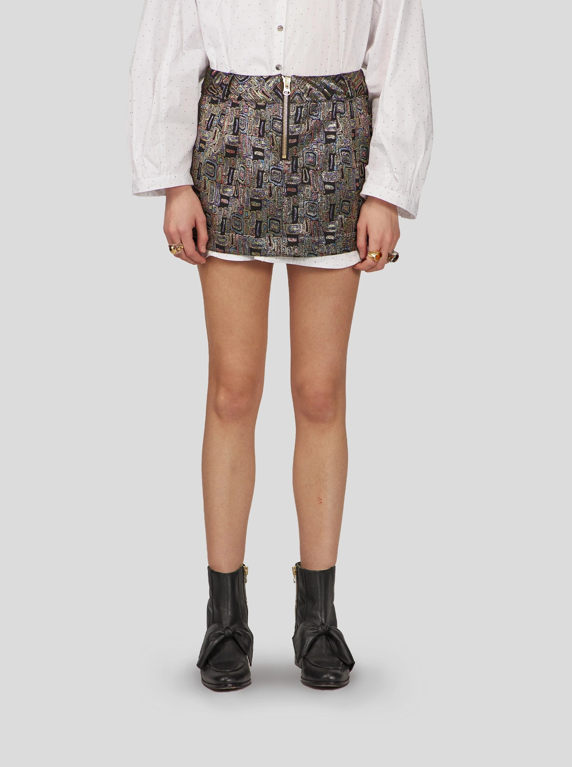 WALLY SKIRT IN RADIO WEAVE