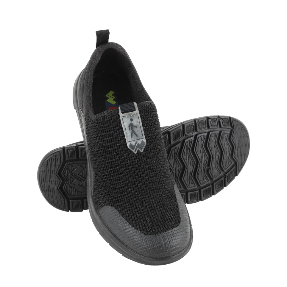 Chaussures décontractées sans lacets Warrior Noir pour hommes AIR WALK par Liberty