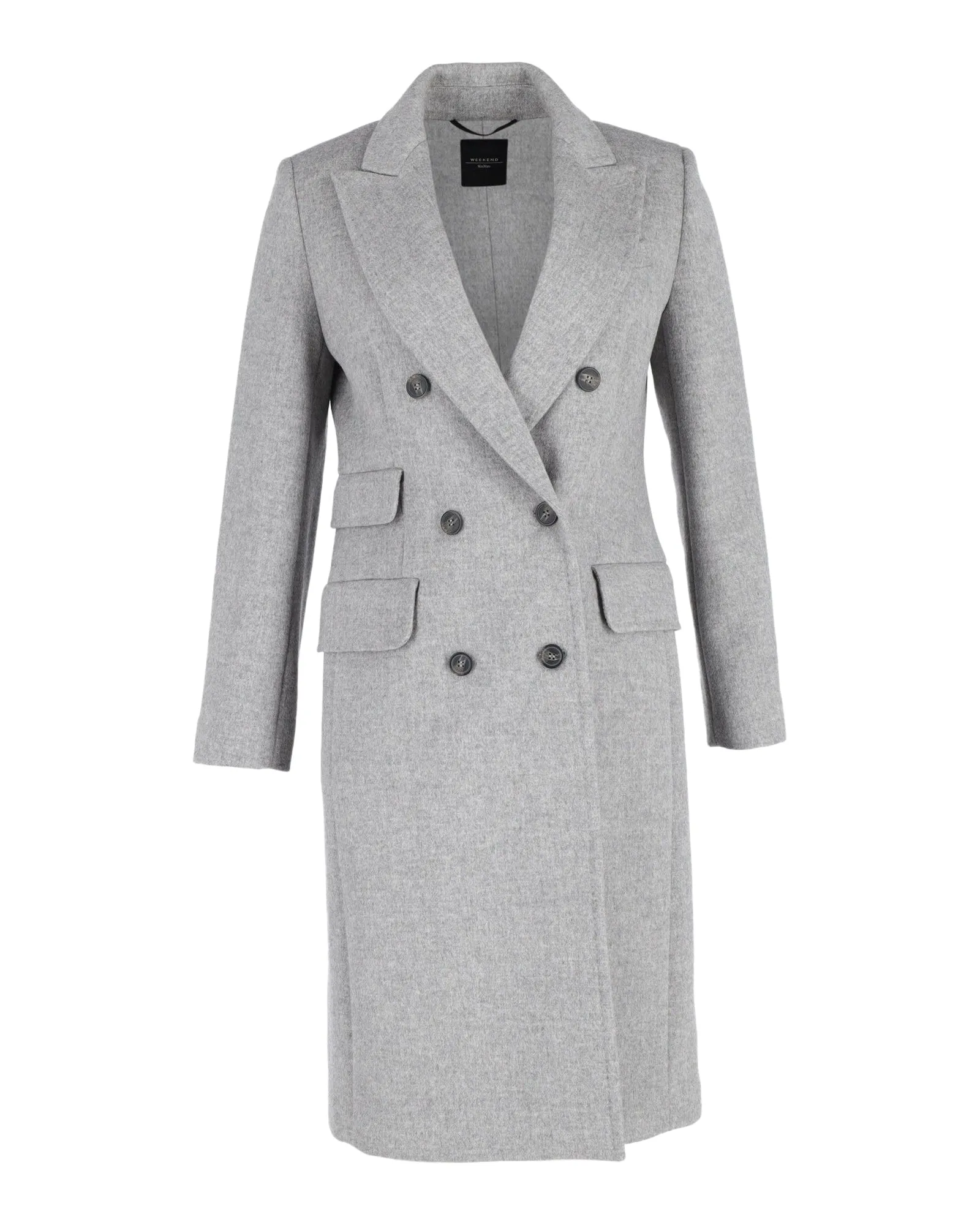 Weekend Max Mara Manteau croisé en laine grise