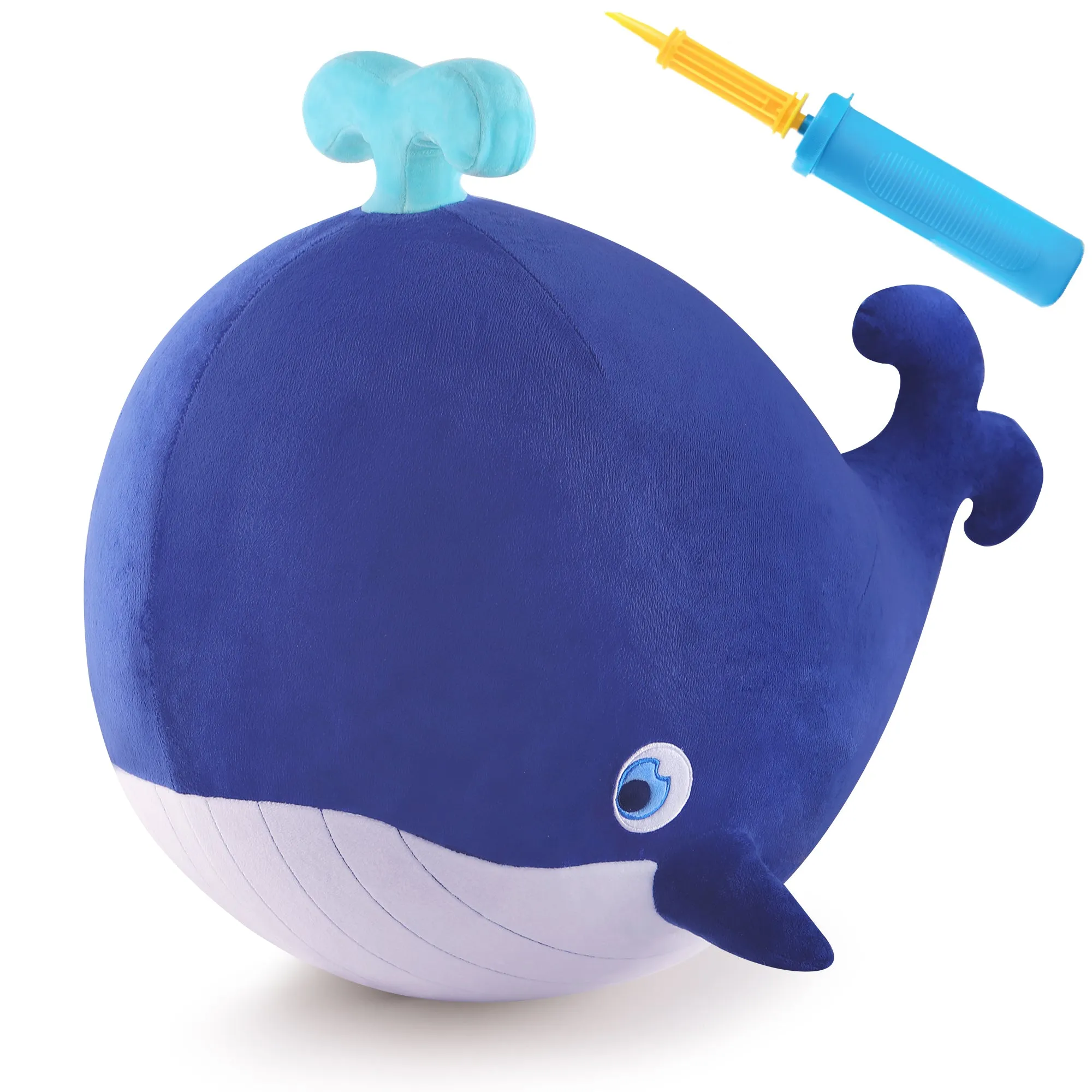 Ballon Sauteur Gonflable en Peluche Baleine Hopper - Jouet Animal