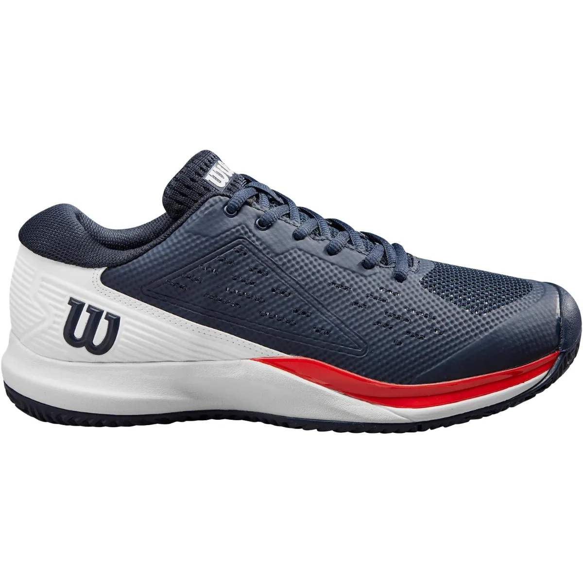 Wilson Men's Rush Pro Ace - Chaussures Bleu Marine/Rouge/Blanc pour Homme