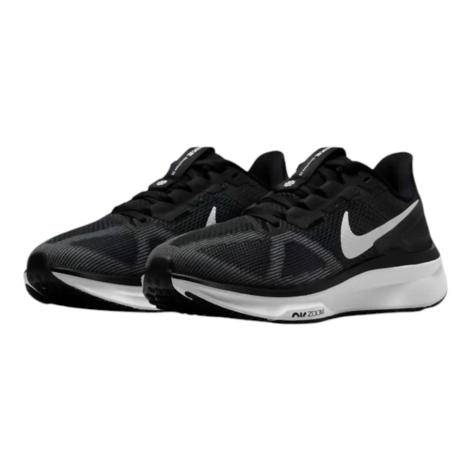 Chaussures Air Zoom Structure 25 pour Femme en Noir/Gris Fumée Sombre/Blanc
