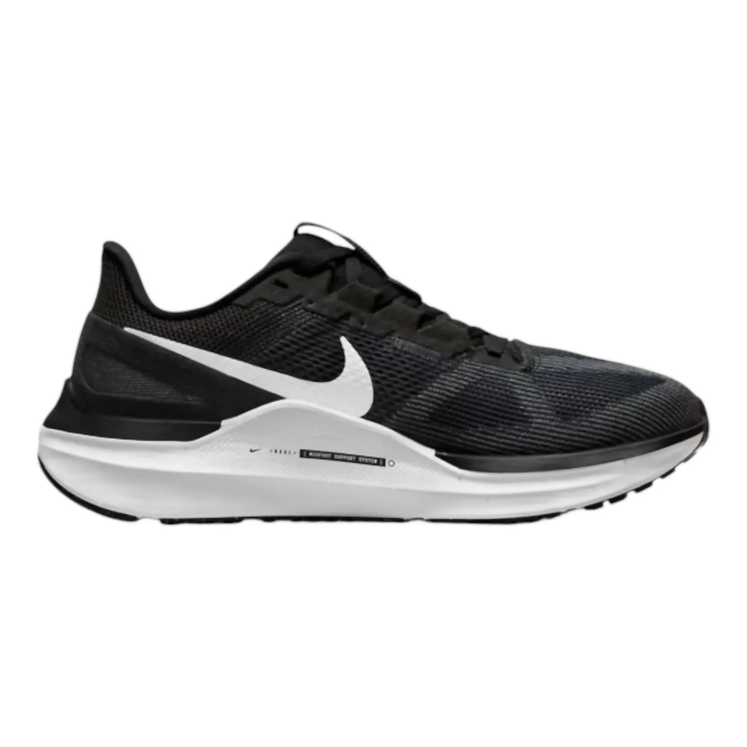 Chaussures Air Zoom Structure 25 pour Femme en Noir/Gris Fumée Sombre/Blanc