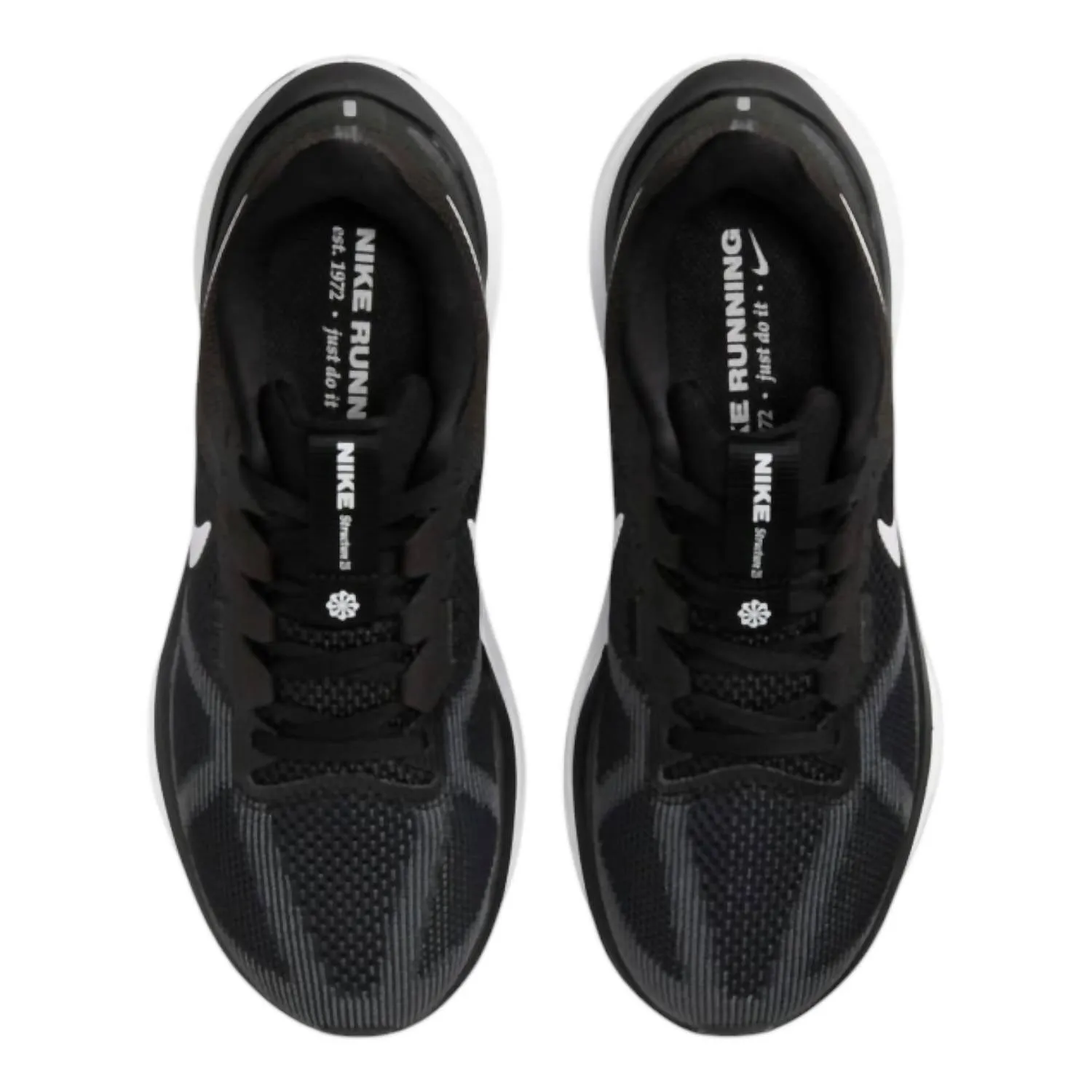 Chaussures Air Zoom Structure 25 pour Femme en Noir/Gris Fumée Sombre/Blanc