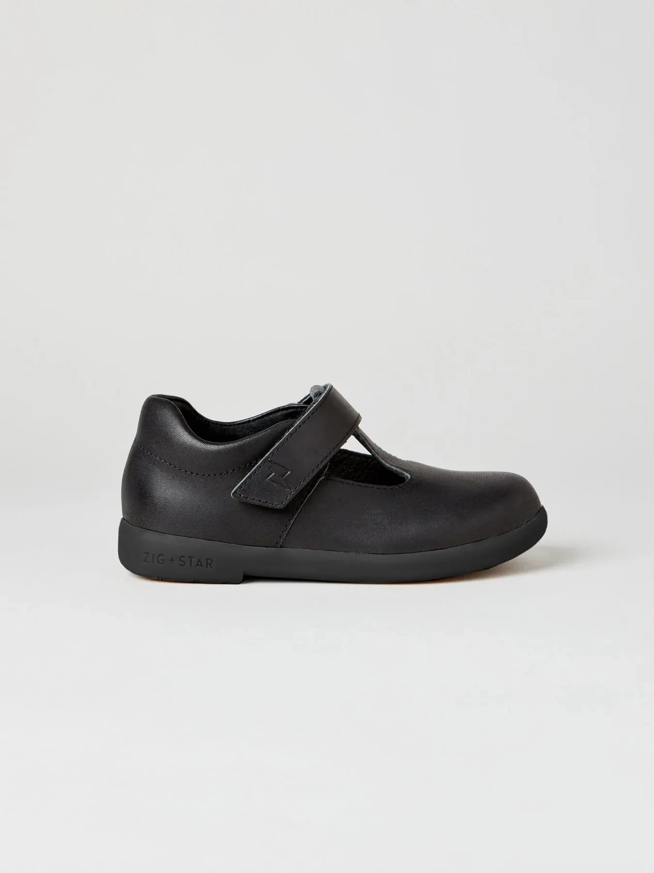 Zig & Star : Chaussures d'école pour filles Astro en cuir noir - Noir