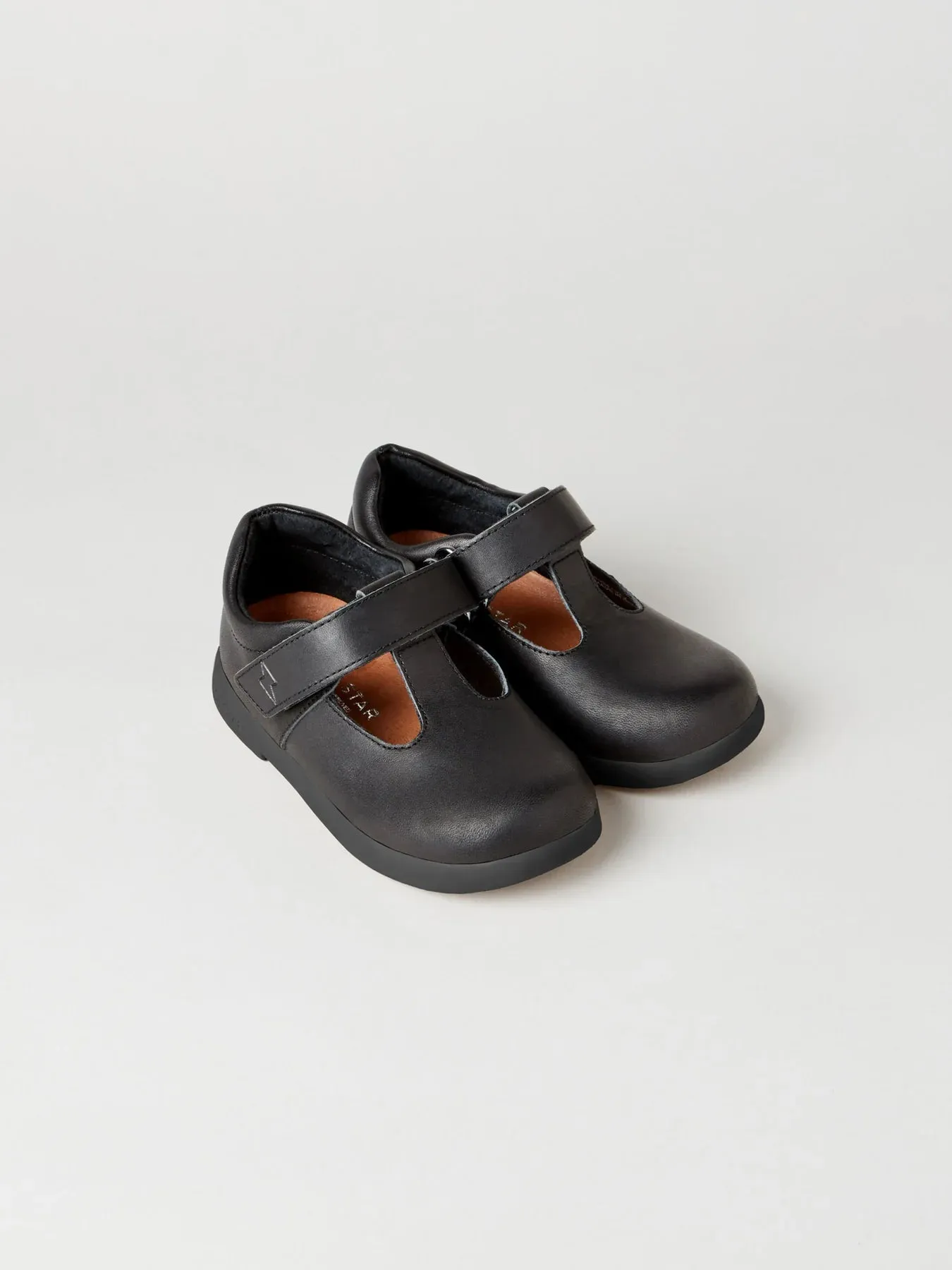 Zig & Star : Chaussures d'école pour filles Astro en cuir noir - Noir