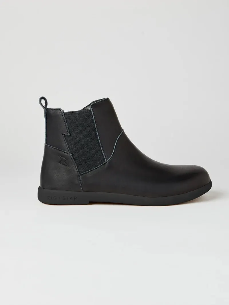 Zig & Star : Bottes Rockit School - Cuir noir