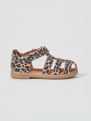 Zig   Star: Cosmic Closed Toe Girls Sandals - Natural Animal