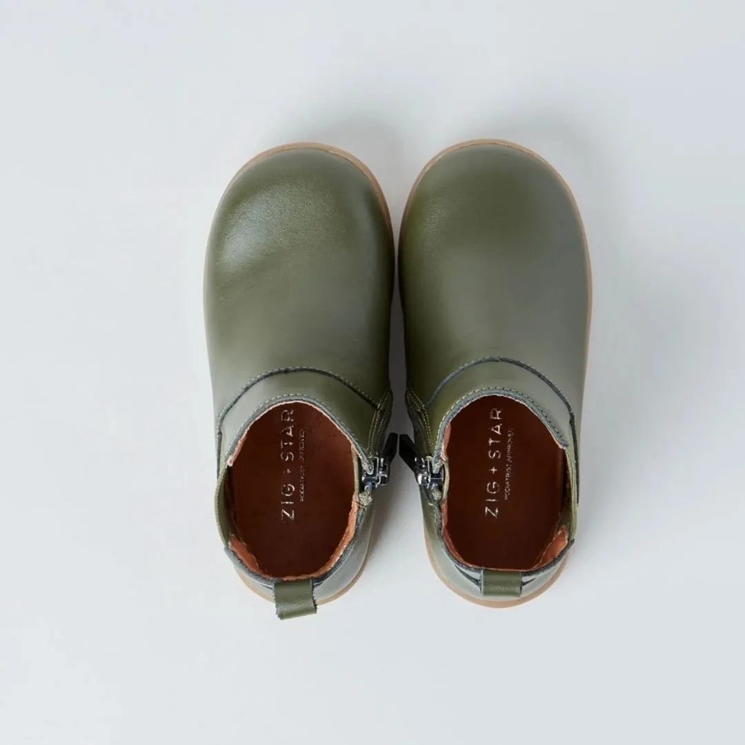Zig   Star : Bottes en cuir Rockit Kaki