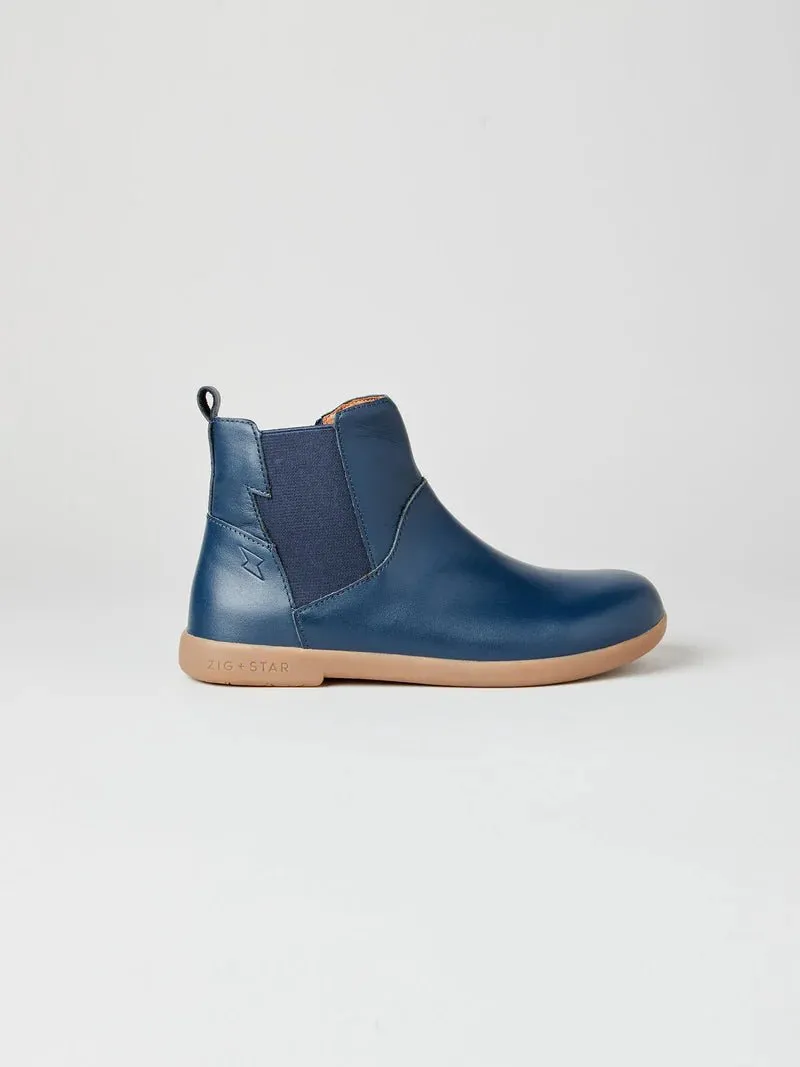 Zig   Star : Bottine Rockit Kids - Cuir marine